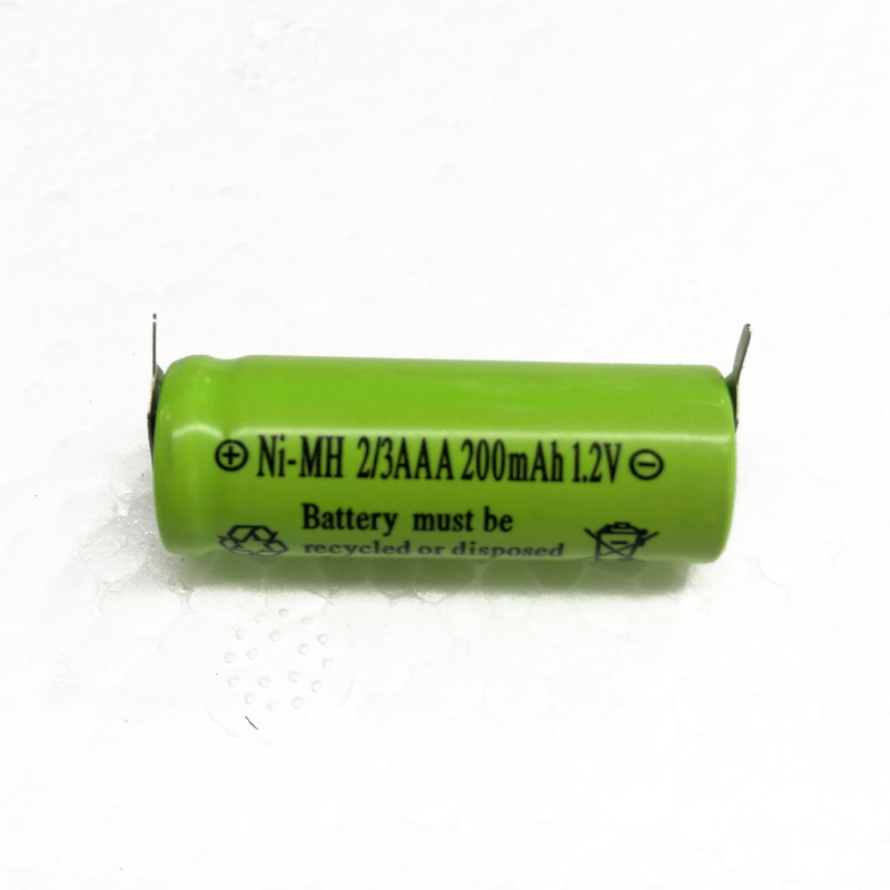 Ni-MH2/3AAA200mAh 1.2V P平帽点焊